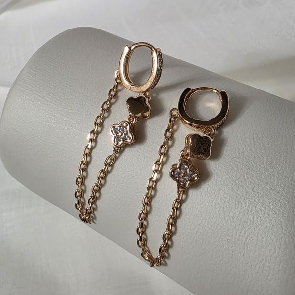 Сережки из медицинского золота с позолотой 3134174072 фото