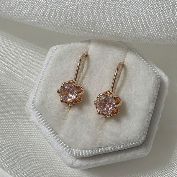 Сережки з медичного золота з позолотою Рожеві 3102937367 фото