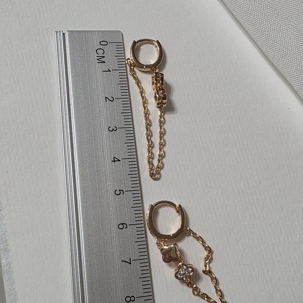 Сережки из медицинского золота с позолотой 3134174072 фото
