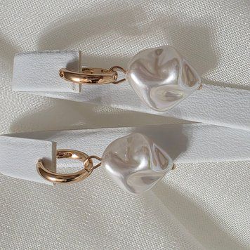 Сережки з медичного золота з позолотою 89562 фото