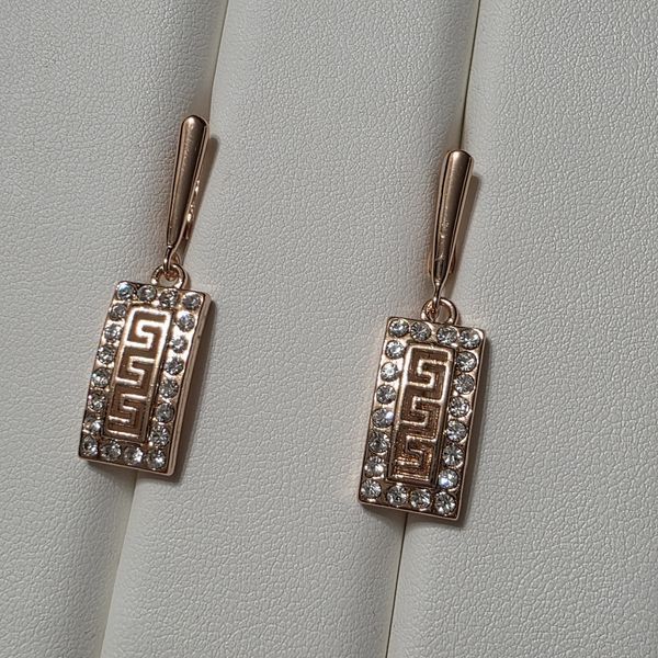 Сережки из медицинского золота с позолотой 3085822866 фото
