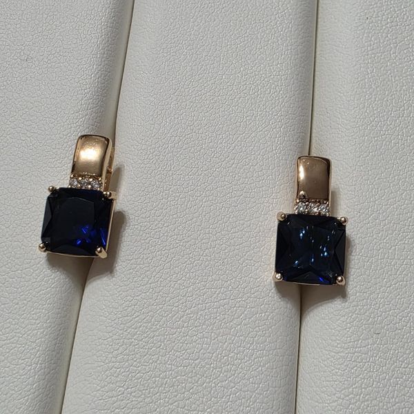 Сережки из медицинского золота с позолотой 3085791717 фото