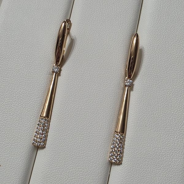 Сережки из медицинского золота с позолотой 3085814554 фото