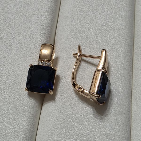 Сережки из медицинского золота с позолотой 3085791717 фото