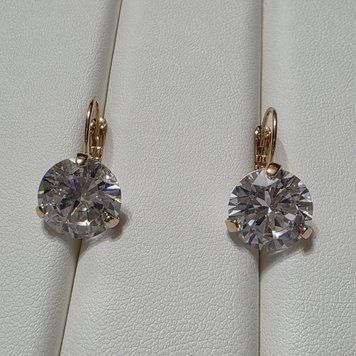 Сережки из медицинского золота с позолотой 3085781527 фото