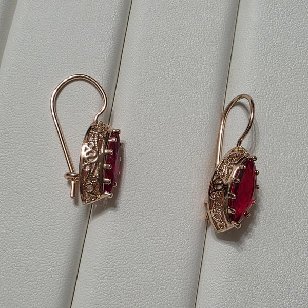 Сережки з медичного золота з позолотою 3085696737 фото