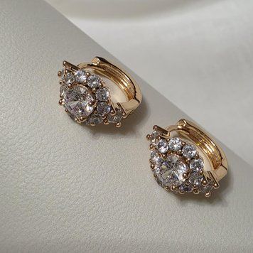Дитячі Сережки з медичного золота з позолотою 3132922627 фото
