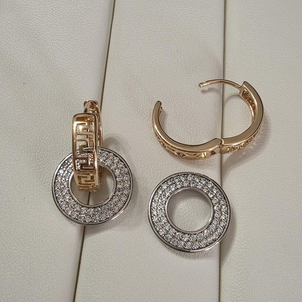Сережки из медицинского золота с позолотой 3085807931 фото