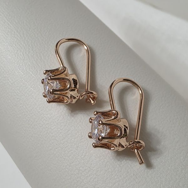 Сережки из медицинского золота с позолотой Белые 3102938956 фото