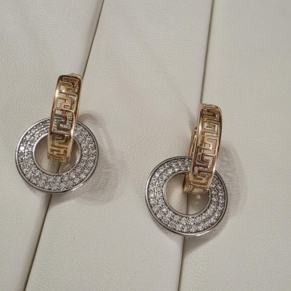 Сережки из медицинского золота с позолотой 3085807931 фото