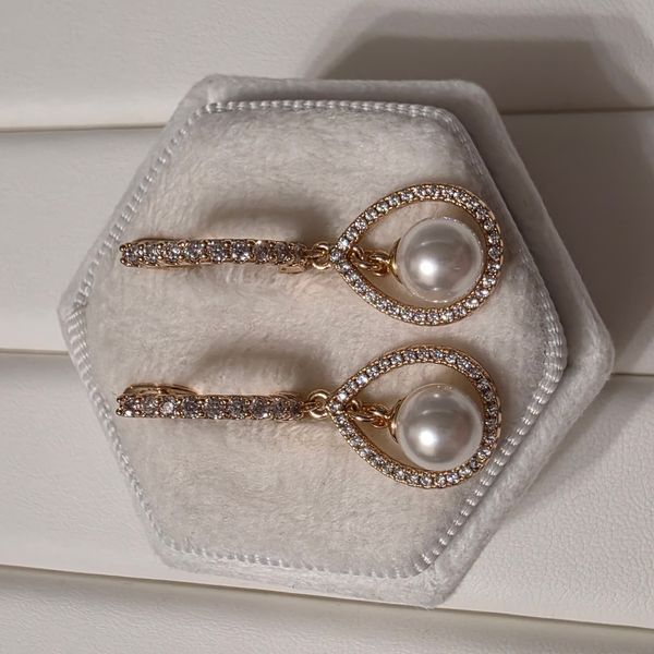 Сережки из медицинского золота с позолотой  98547 фото