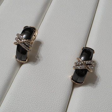 Сережки з медичного золота з позолотою 3084379000 фото