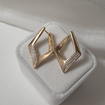 Сережки из медицинского золота с позолотой 3085700681 фото