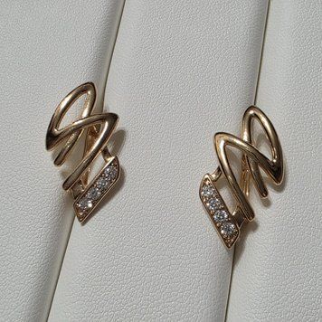 Сережки из медицинского золота с позолотой 3084349407 фото