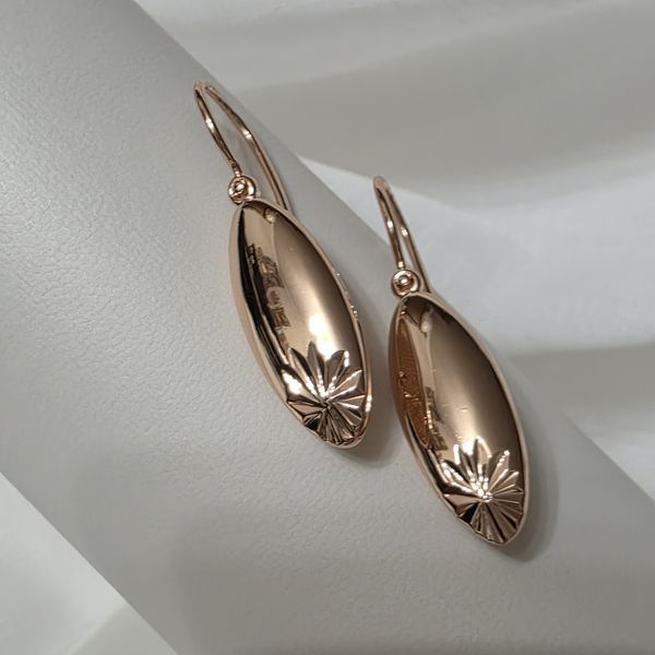 Сережки з медичного золота з позолотою 3102946262 фото