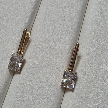 Сережки з медичного золота з позолотою Сережки Стиль 3086015058 фото