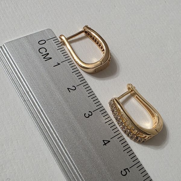 Сережки из медицинского золота с позолотой 3134181868 фото