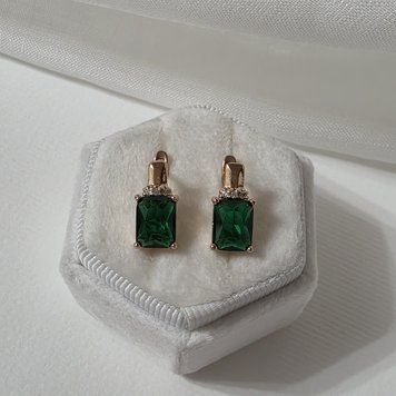 Сережки из медицинского золота с позолотой 3085785180 фото
