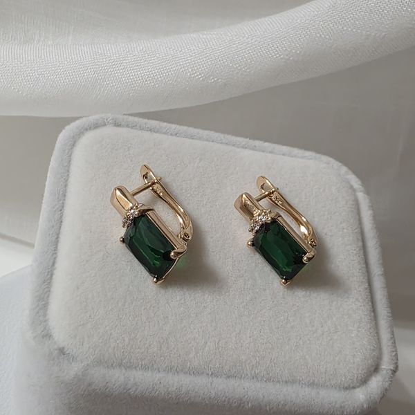 Сережки из медицинского золота с позолотой 3085785180 фото