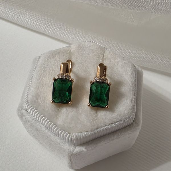 Сережки из медицинского золота с позолотой 3085785180 фото