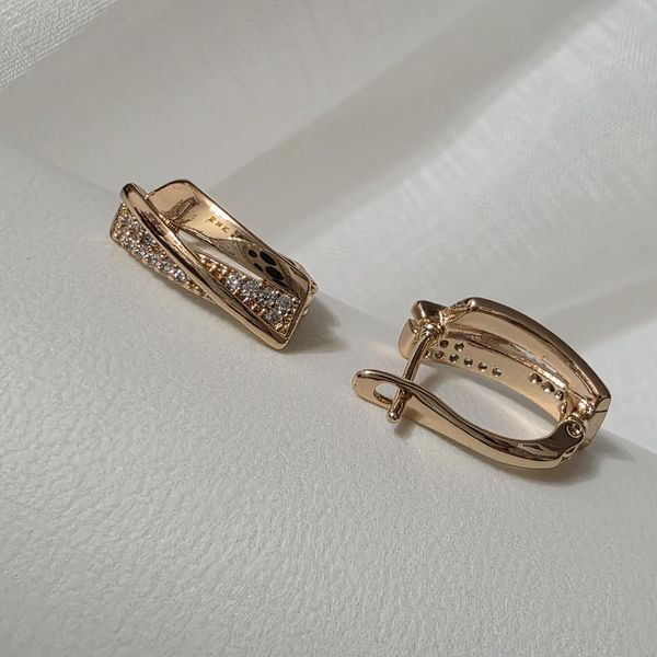 Сережки из медицинского золота с позолотой 3206593126 фото