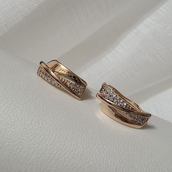 Сережки из медицинского золота с позолотой 3206593126 фото
