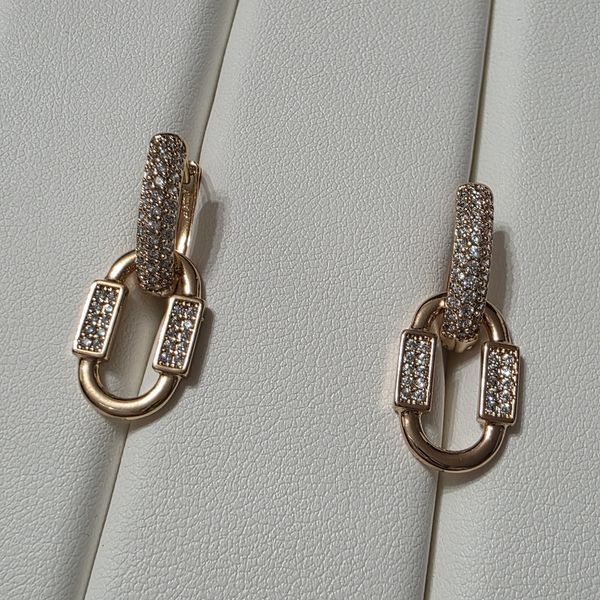 Сережки из медицинского золота с позолотой 3085810105 фото