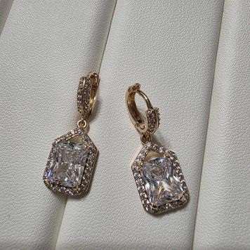 Сережки з медичного золота з позолотою 3091478295 фото