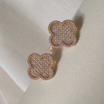Сережки з медичного золота з позолотою 25558 фото