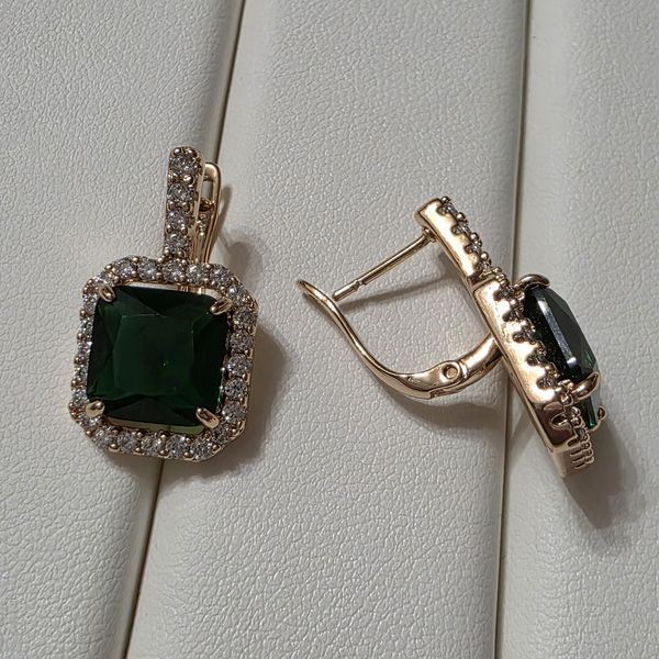 Сережки из медицинского золота с позолотой 3085786154 фото