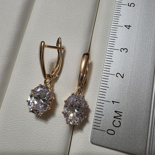Сережки из медицинского золота с позолотой 3091478652 фото