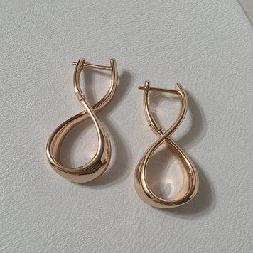 Сережки з медичного золота з позолотою 3102945457 фото
