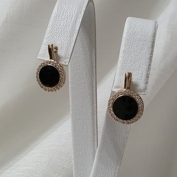 Сережки з медичного золота з позолотою 3084381189 фото