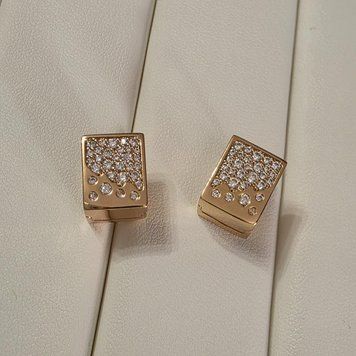 Сережки з медичного золота з позолотою 3086023872 фото