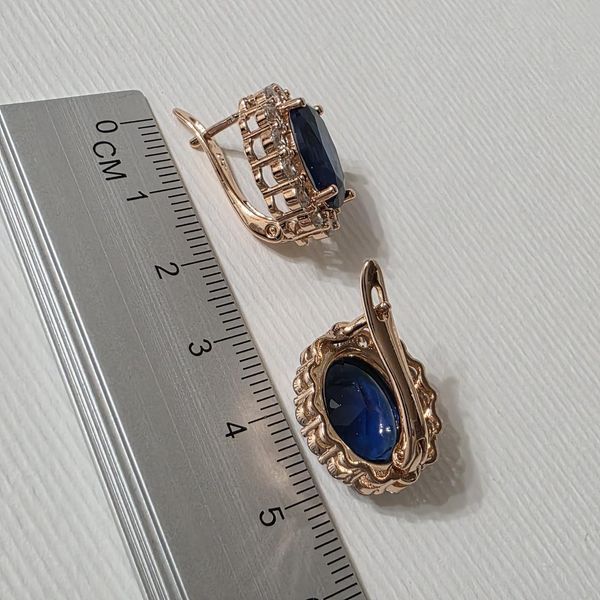 Сережки из медицинского золота с позолотой 3206594185 фото