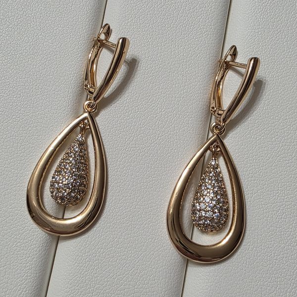 Сережки из медицинского золота с позолотой 3085815333 фото