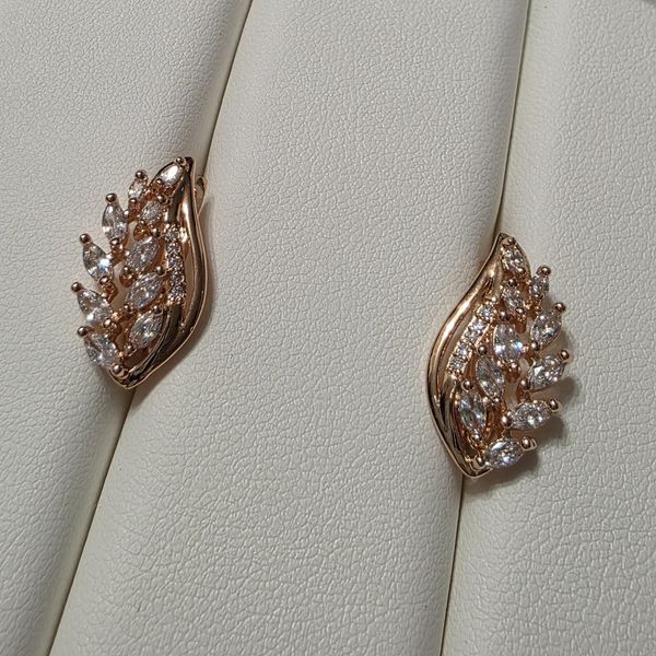 Сережки из медицинского золота с позолотой 3084328597 фото