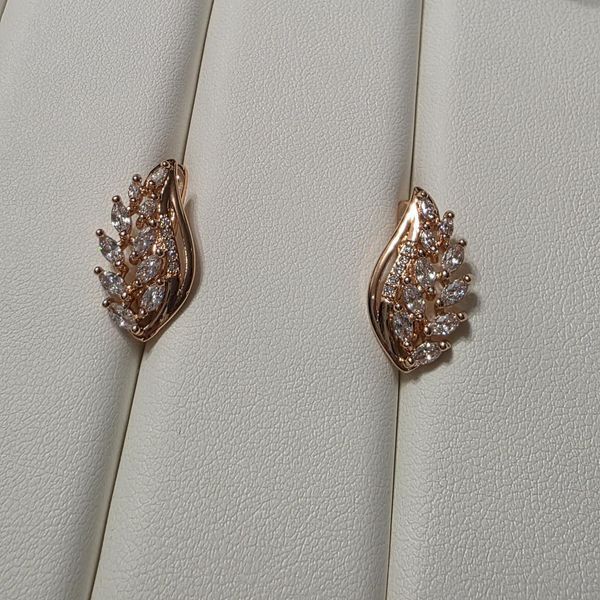 Сережки из медицинского золота с позолотой 3084328597 фото