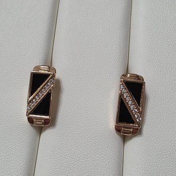 Сережки з медичного золота з позолотою 3084381509 фото