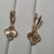 Сережки из медицинского золота с позолотой Сережки Цветок Клевера 3085997111 фото 1