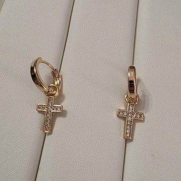 Сережки из медицинского золота с позолотой 3085709876 фото
