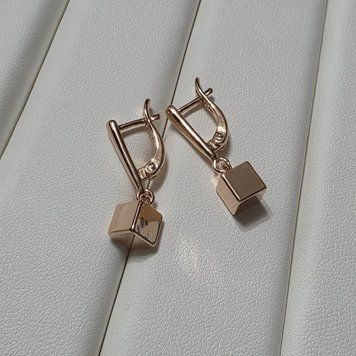 Сережки из медицинского золота с позолотой 3085812269 фото