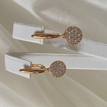 Сережки из медицинского золота с позолотой 3084384554 фото