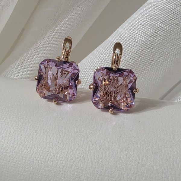 Сережки из медицинского золота с позолотой 3206595112 фото