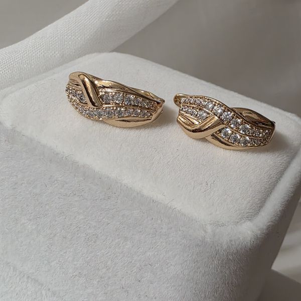 Сережки из медицинского золота с позолотой 3084356311 фото