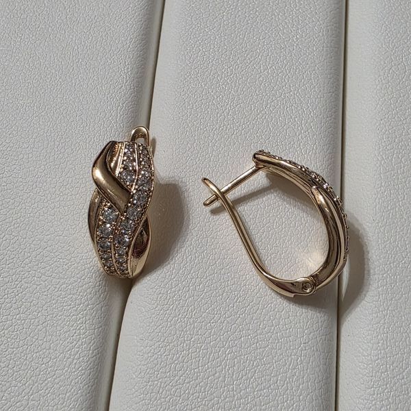 Сережки из медицинского золота с позолотой 3084356311 фото