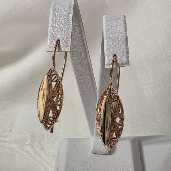 Сережки из медицинского золота с позолотой 3107209673 фото