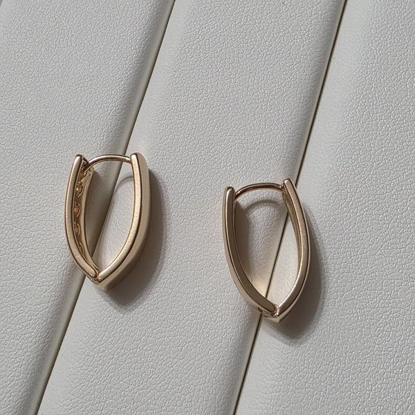 Сережки из медицинского золота с позолотой Сережки Стиль 3085997608 фото