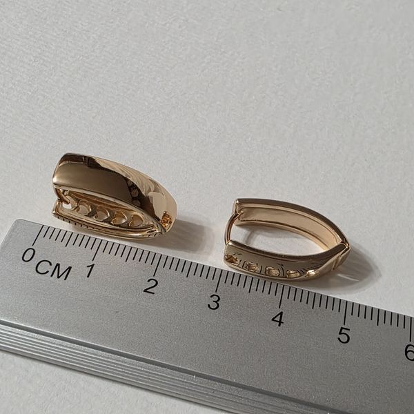 Сережки из медицинского золота с позолотой Сережки Стиль 3085997608 фото