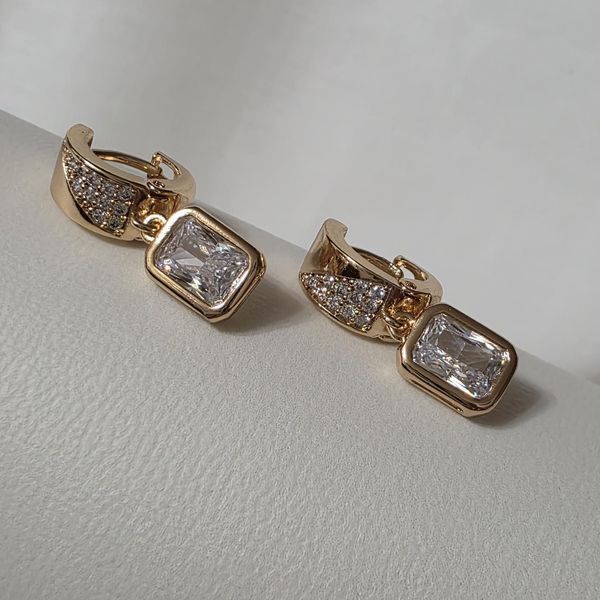 Сережки из медицинского золота с позолотой 3125192793 фото